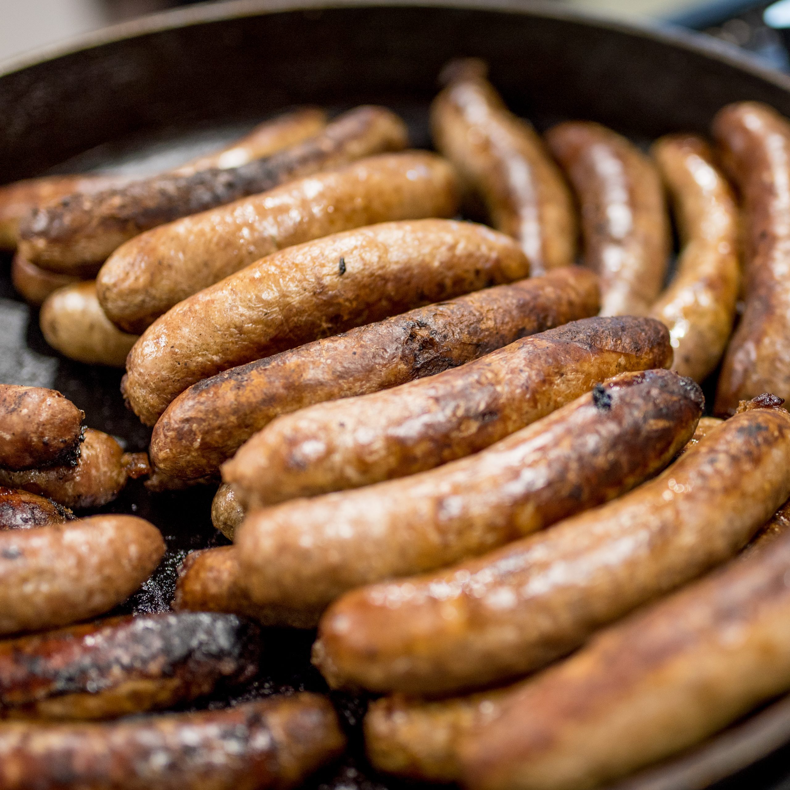 Sausages in a pan