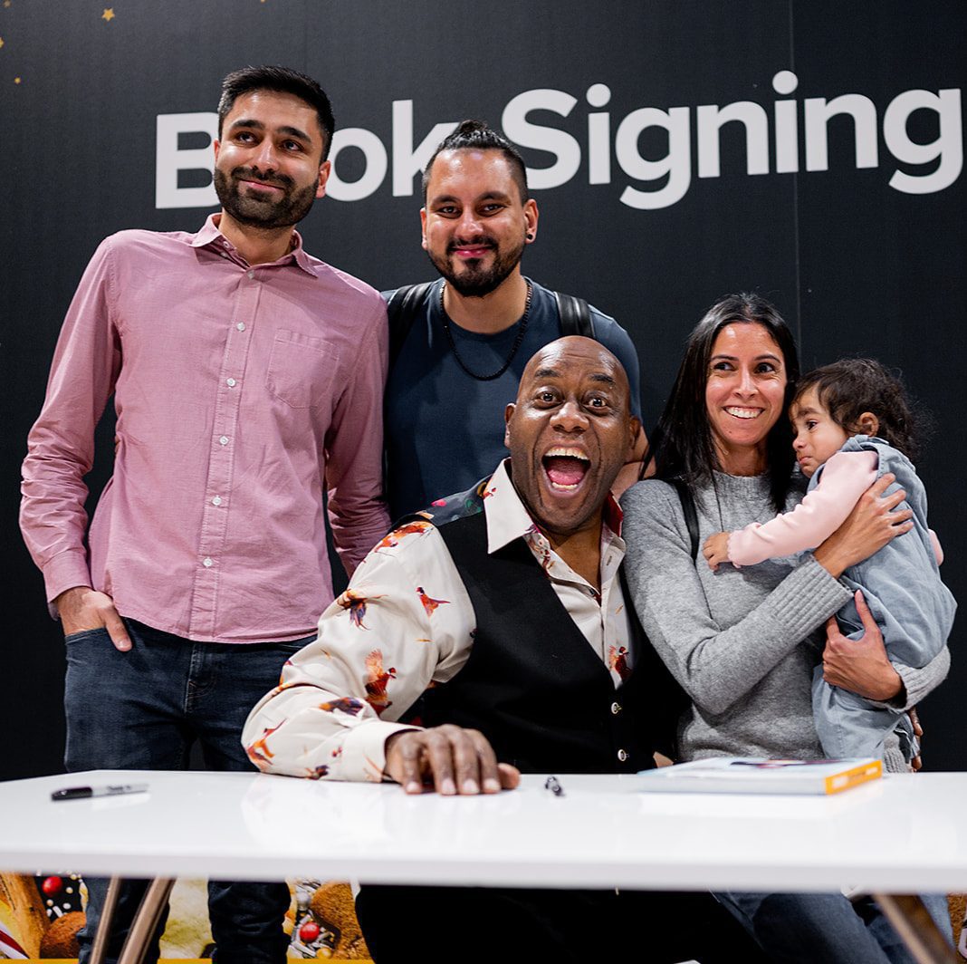 Ainsley Harriott with fans at book signing at BBC Good Food Show
